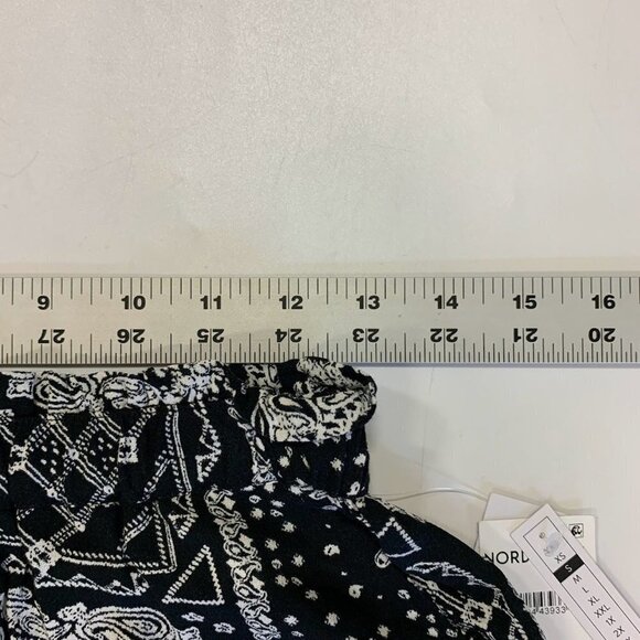 BP Women's Print Black Bandanamix Pockets Elastic Waist Paperbag Shorts SZ 2 NWT - Picture 11 of 13